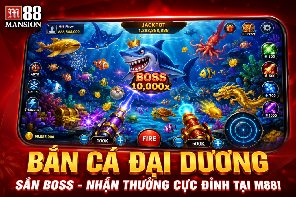 Giao diện Bắn Cá Đại Dương trên M88