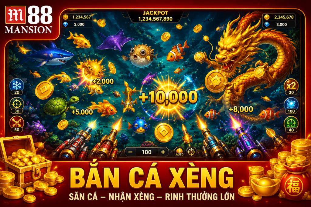 Giao diện Bắn Cá Xèng trên M88