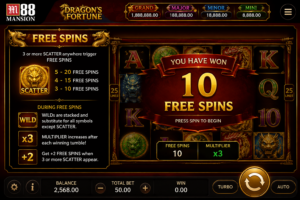 Giao diện thông tin một trò chơi slot trên M88