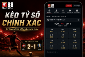 Giao diện bảng kèo tỷ số chính xác tại nhà cái M88