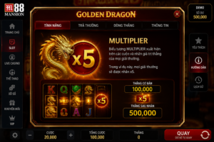 Giao diện thông tin một trò chơi slot trên M88
