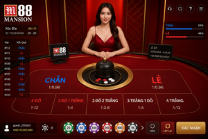 Giao diện bàn Xóc Đĩa trên M88 hiển thị Dealer